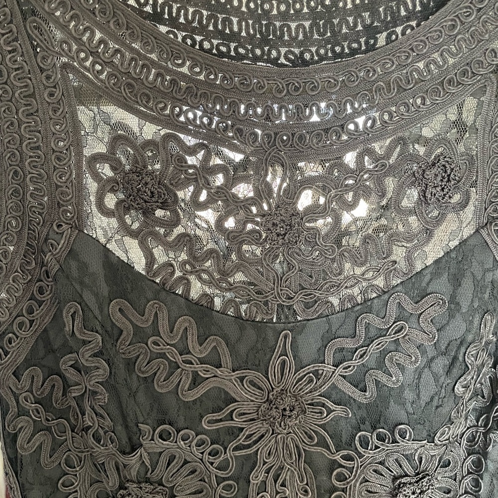 Sue Wong Gray Cocktail Dress - Picture 6 of 9